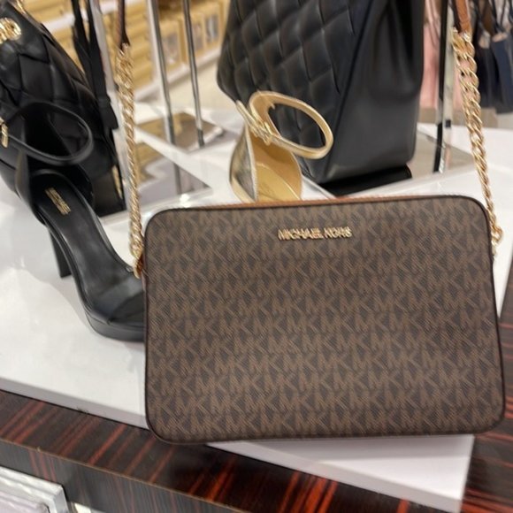 Michael Kors large Jet Set Item EW Crossbody Brown - Picture 5 of 16